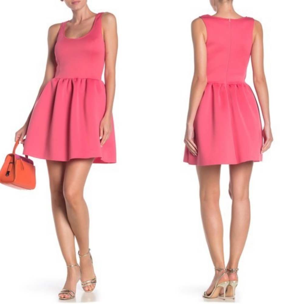 Love...AdySleeveless Fit & Flare Scuba Dress